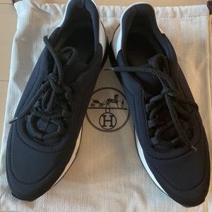 Hermes miles sneakers, black, 38